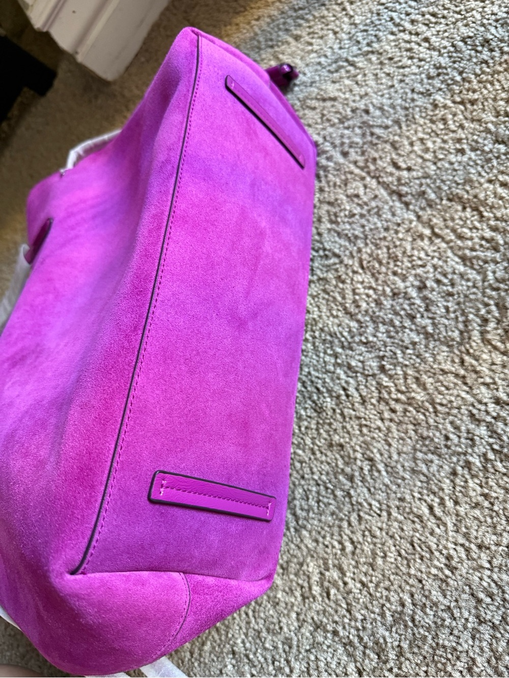NWT Kate Spade Magenta Cleo Suede Tote - Picture 6 of 8